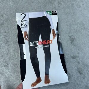 32 Degrees NWT Women's XL Regular Base Layer Pant Black e1256